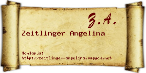 Zeitlinger Angelina névjegykártya
